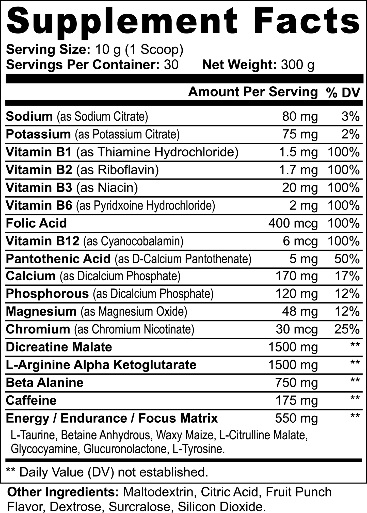 JACOGENIX PRE-WORKOUT (Fruit Punch) - Jacogenix